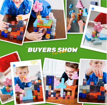 Kids Montessori Original Minecraft Magnetics™ Blocks